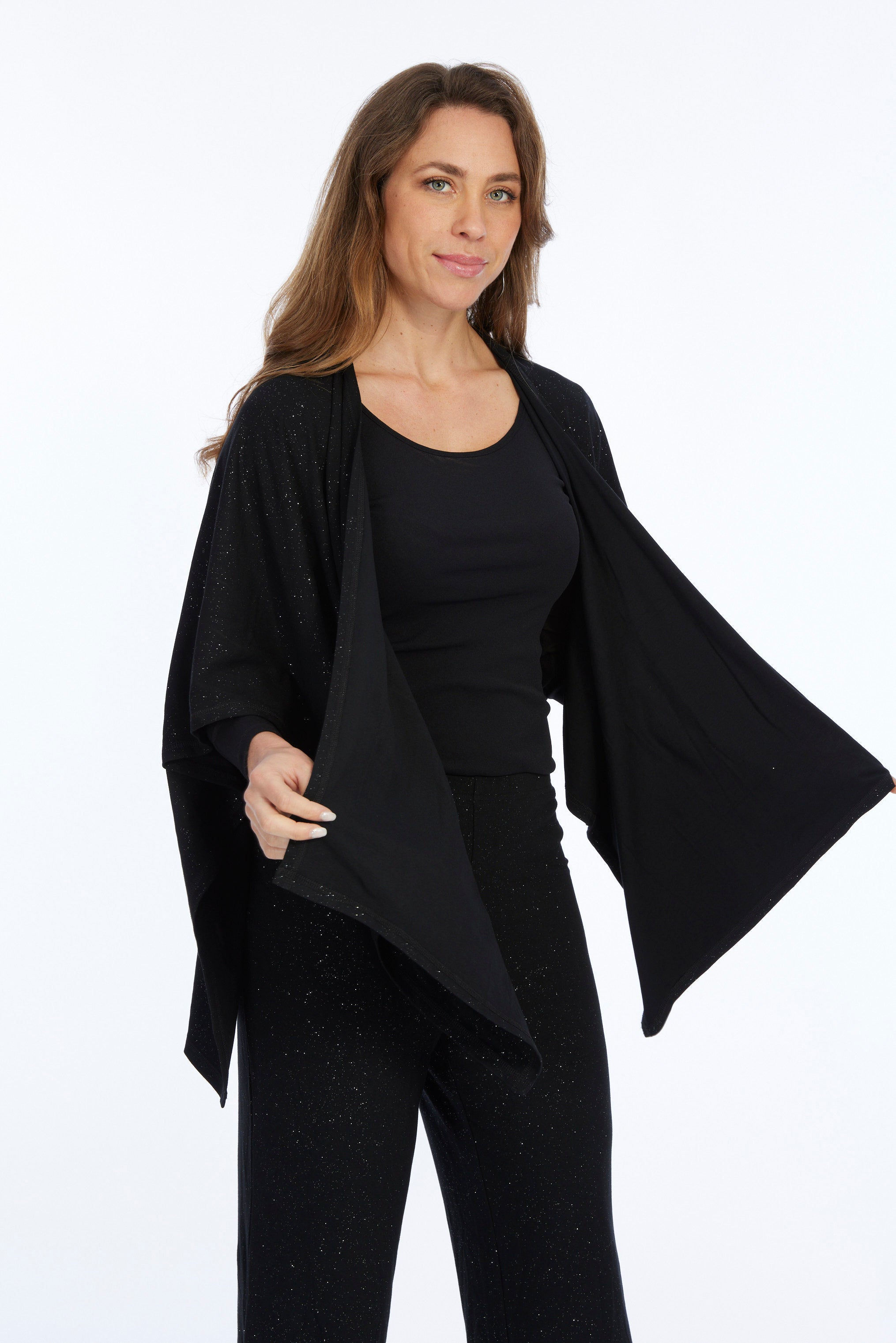 Women's shimmering sparkly poncho