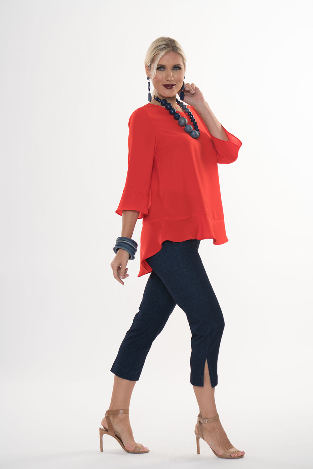 LIOR Women Cotton Denim Cropped Pant - Sidney