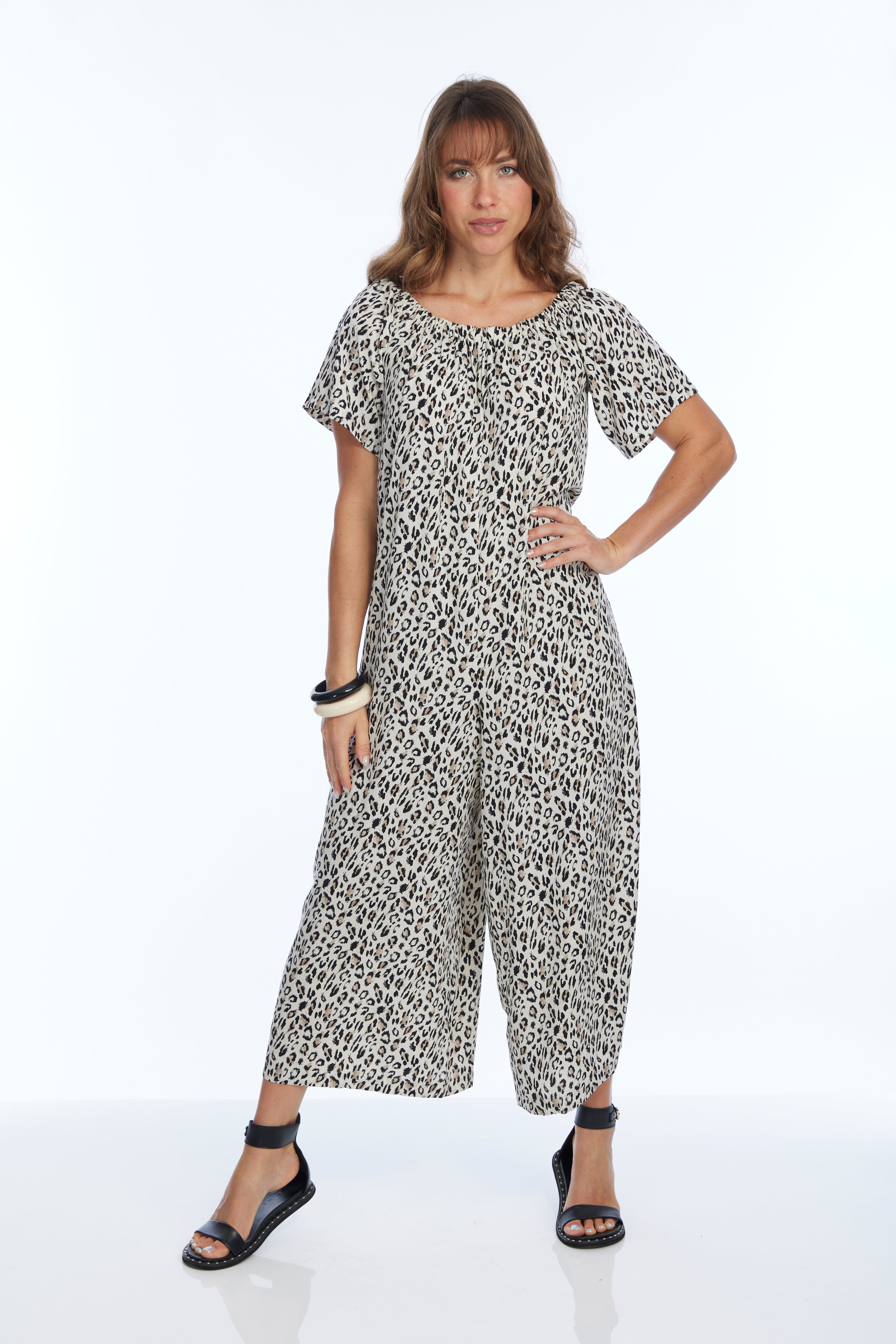 Cheetah Wide Leg Jumpsuit DALMA | LIOR