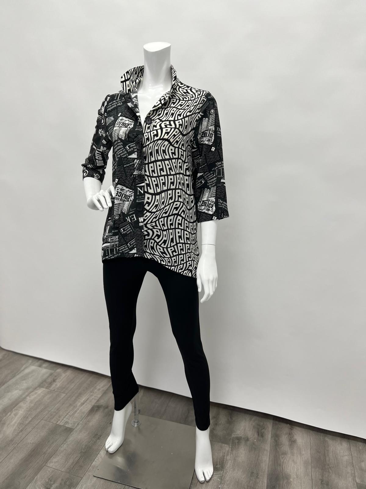 Women’s Newspaper Print Top