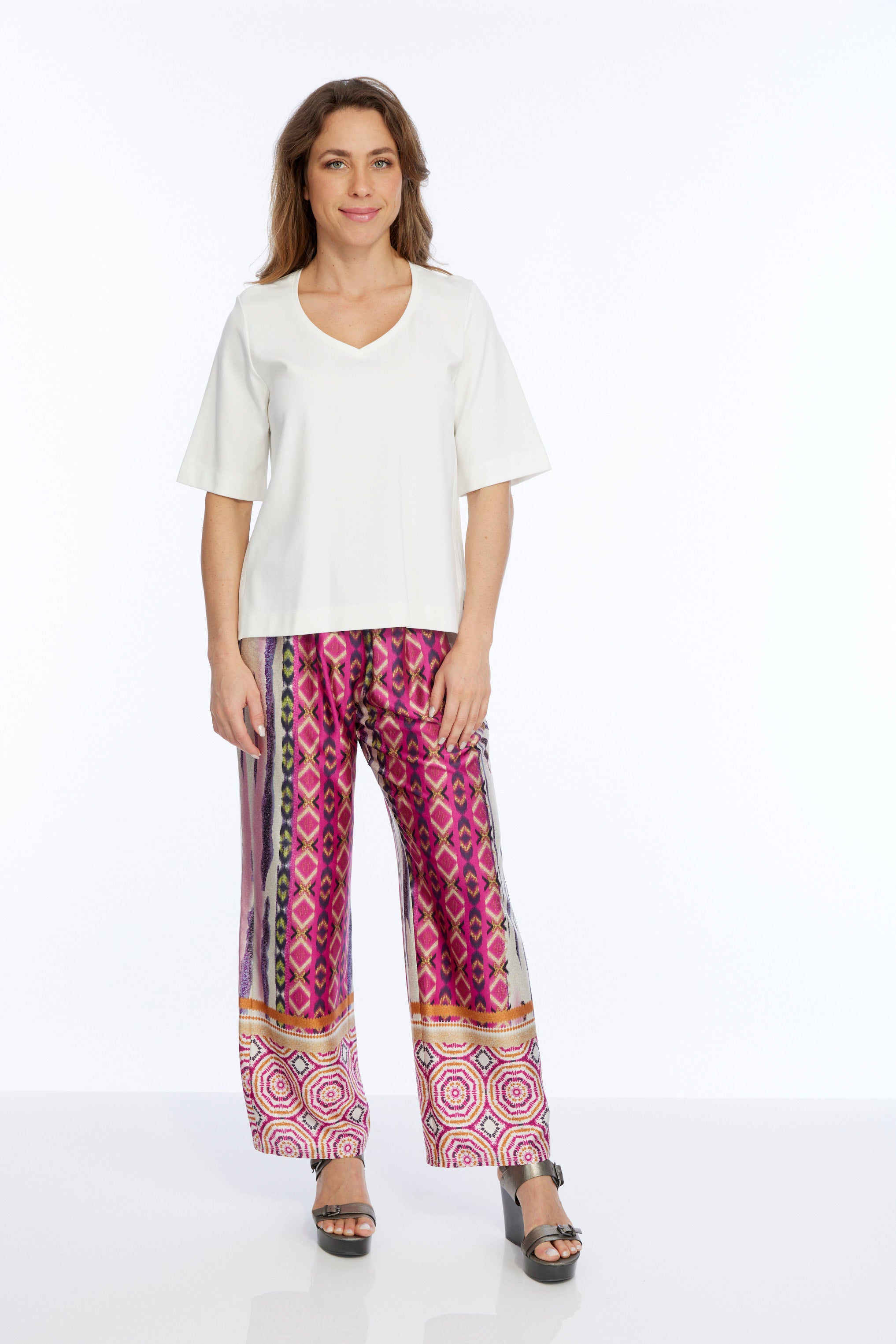 pull-on wide leg pant for women
