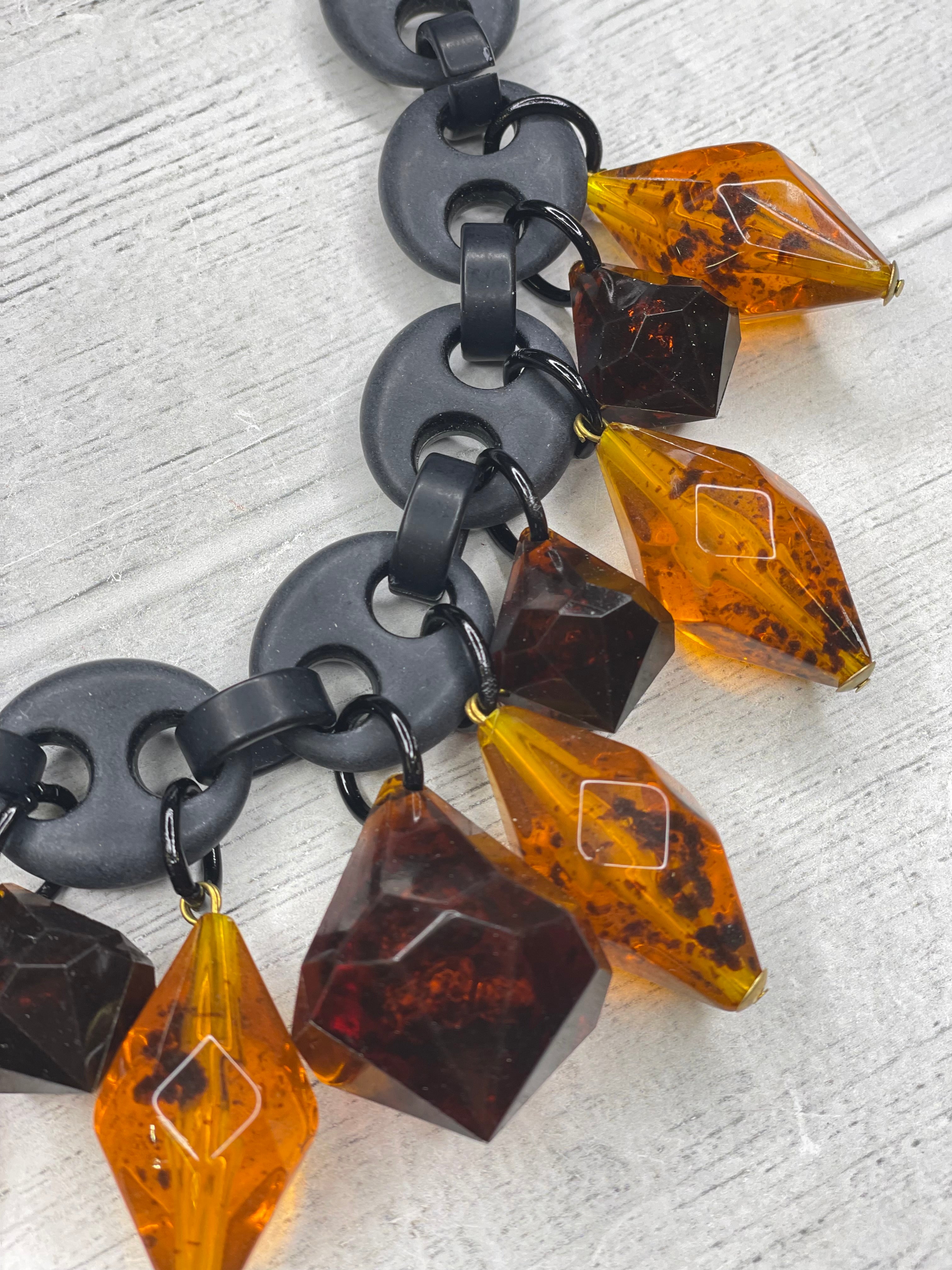 Alisha D Resin Chunky Statement Short Necklace