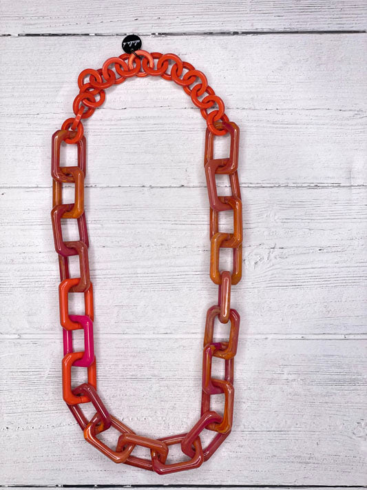 Alisha D Chunky Long Resin Statement Necklace
