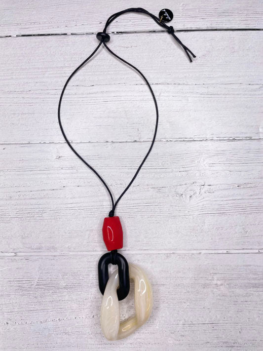 Boho Resin Pendant Necklace