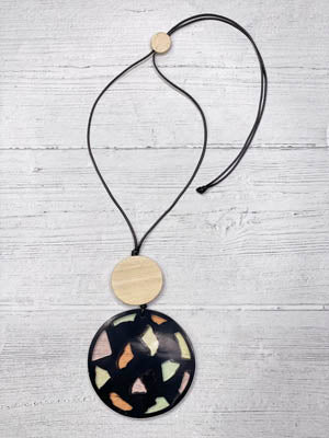 Alisha D Resin Pendant Statement Necklace
