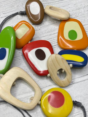 Multicolor Wood Necklace