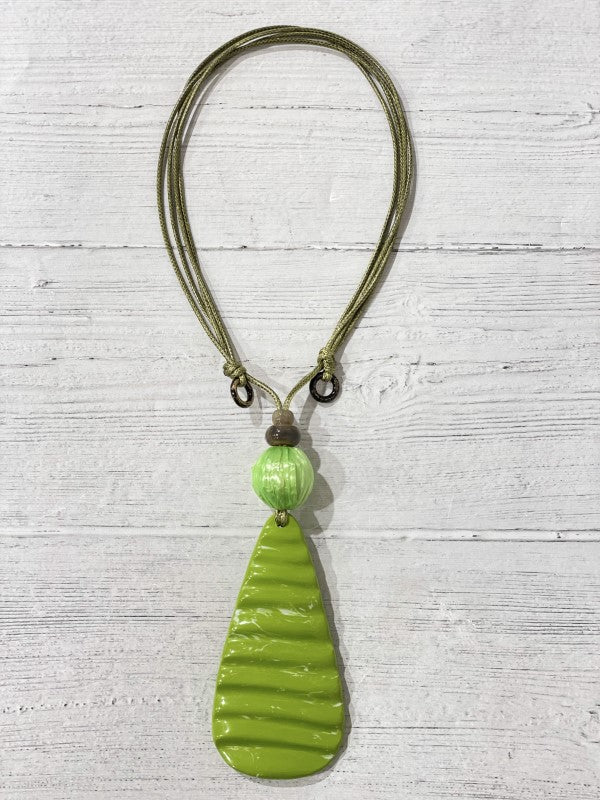 Alisha D Adjustable Resin Teardrop Pendant  Women's Necklace