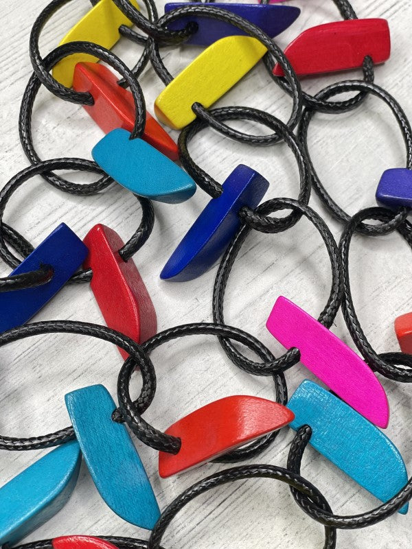 Alisha D Multi Strands Statement Necklace Multicolor Wood