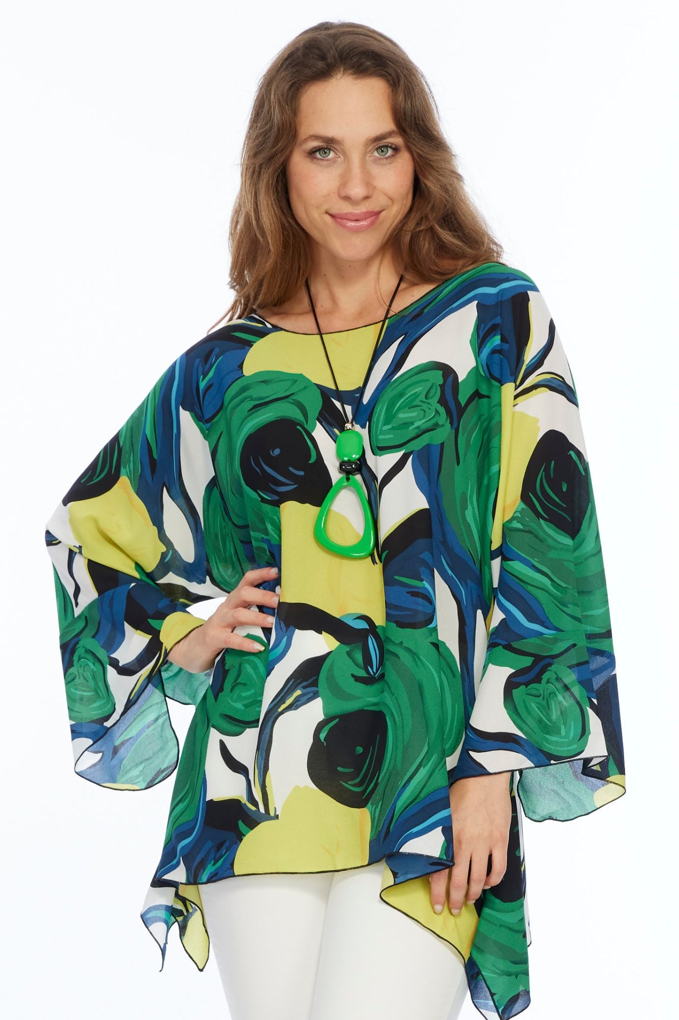 Sheer Long Sleeve Layering Top Flowy One Size LIOR