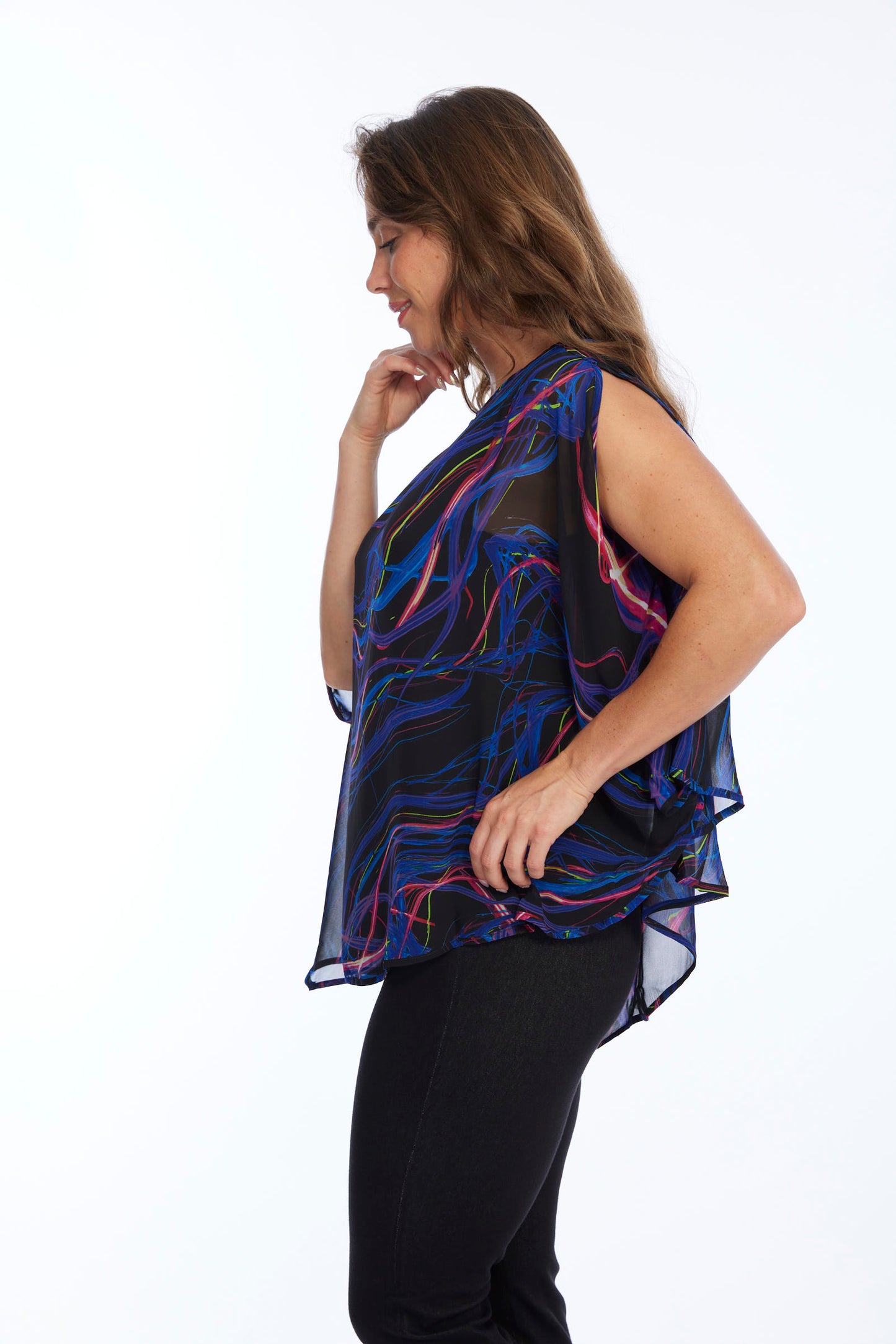 dark blue off the shoulder top