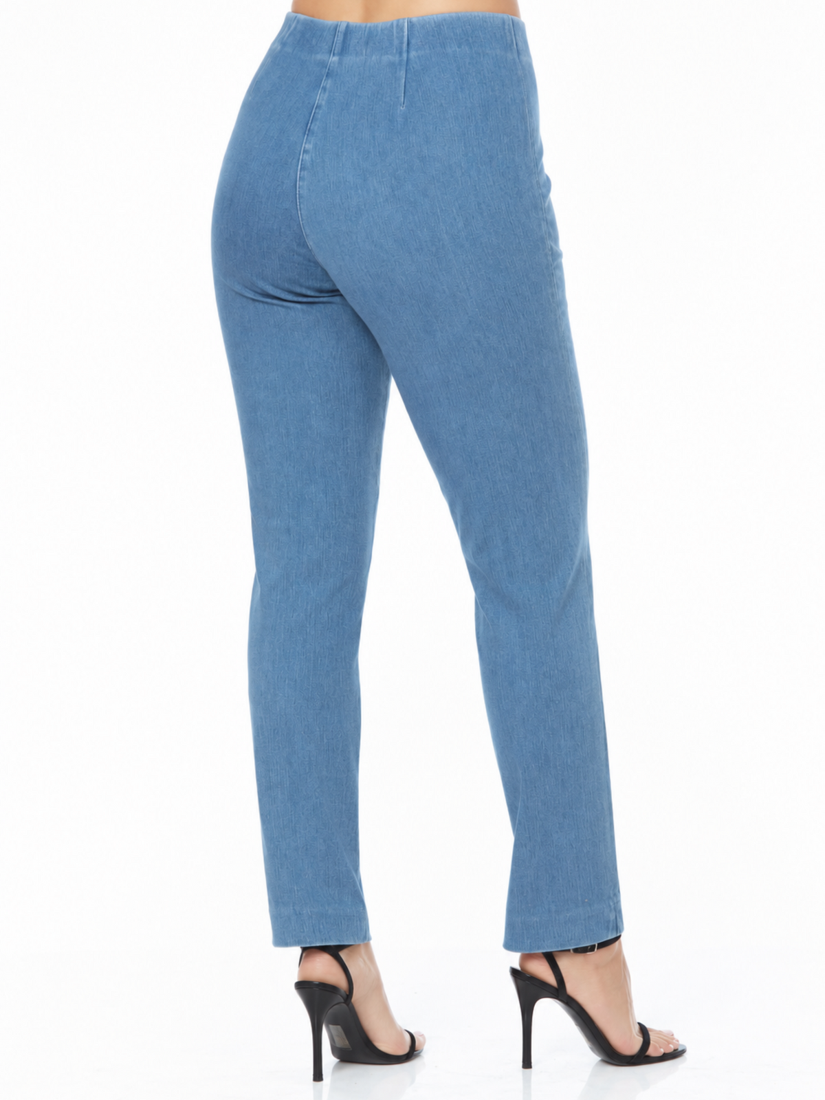 LIOR Women's Vintage Denim Pull-On Pant Tapered Ankle Pant In Twill Denim-"Sasha"