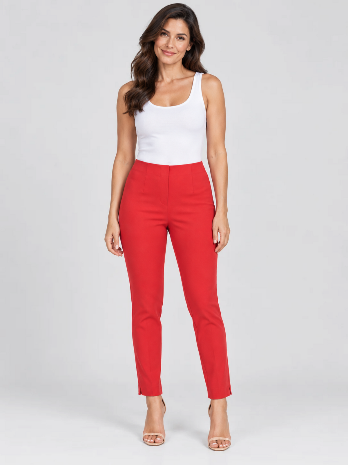 LIOR Women's Cherry Color Dress Pants-"Sasha"