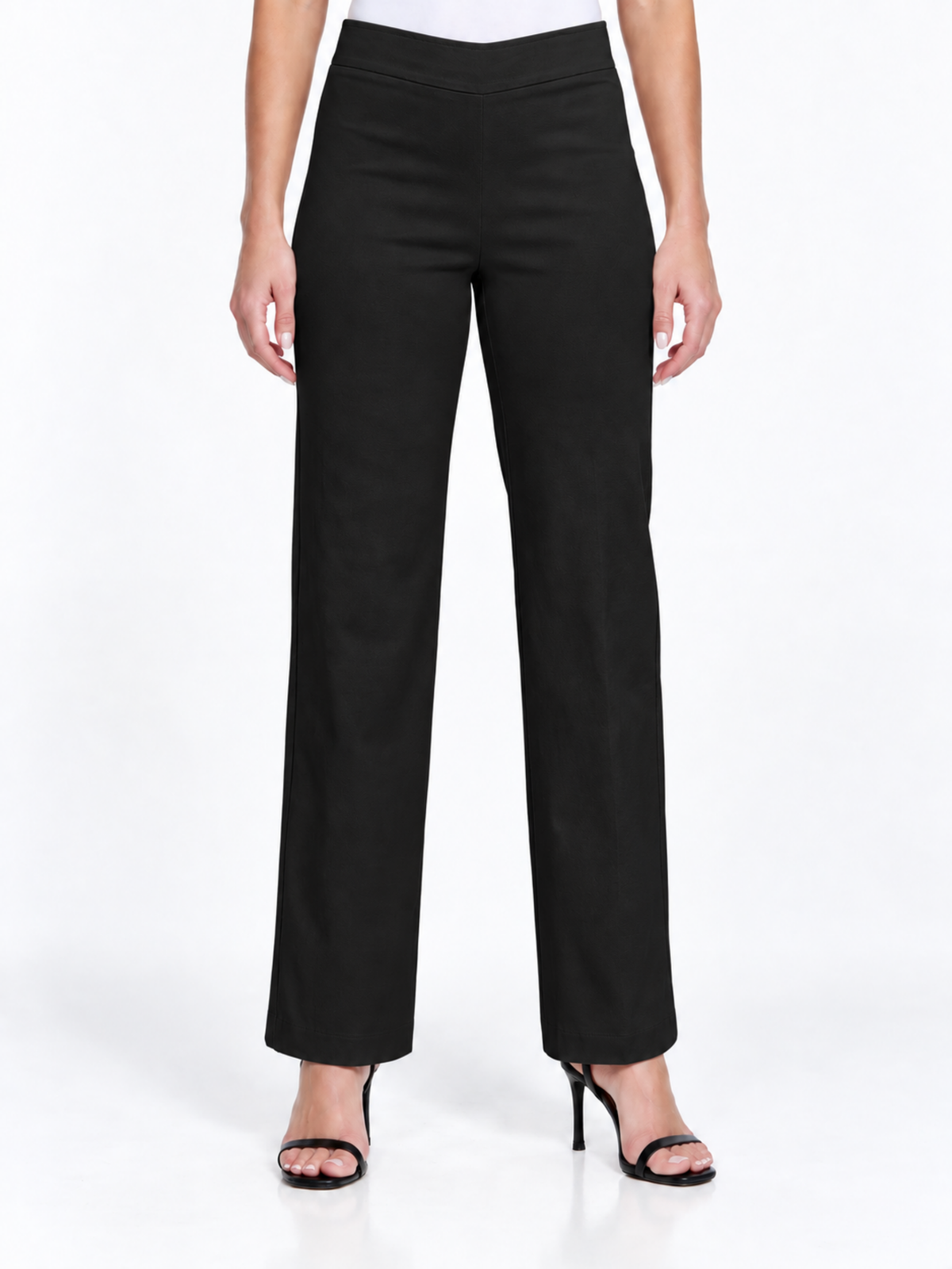 LIOR Women's Mini Flare Pull On Pant 30" Inseam Dressy Fabric - "Stella T"