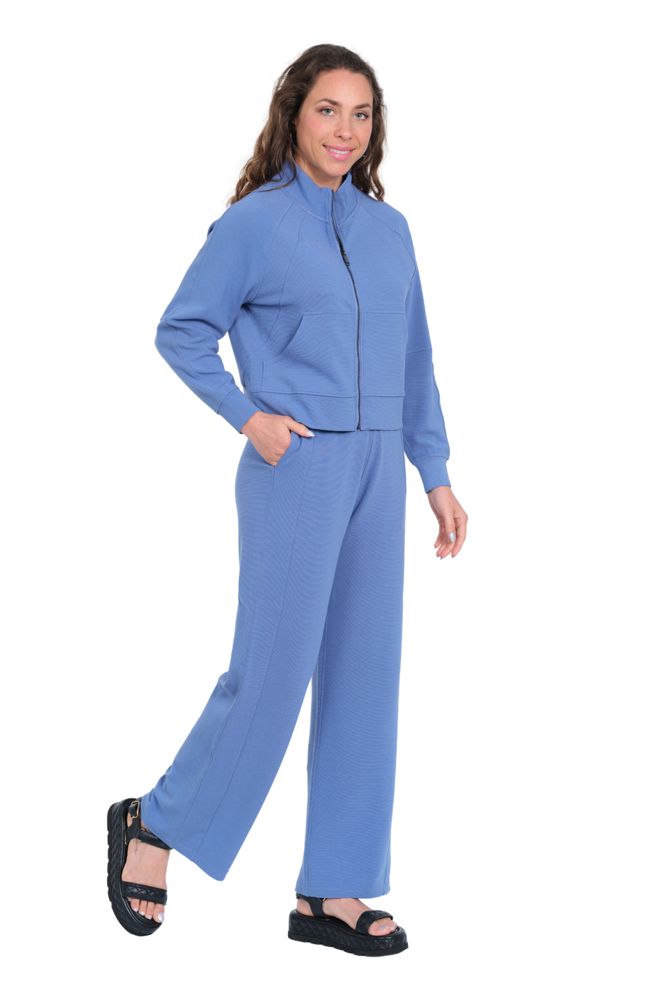 cornflower jacket and top set