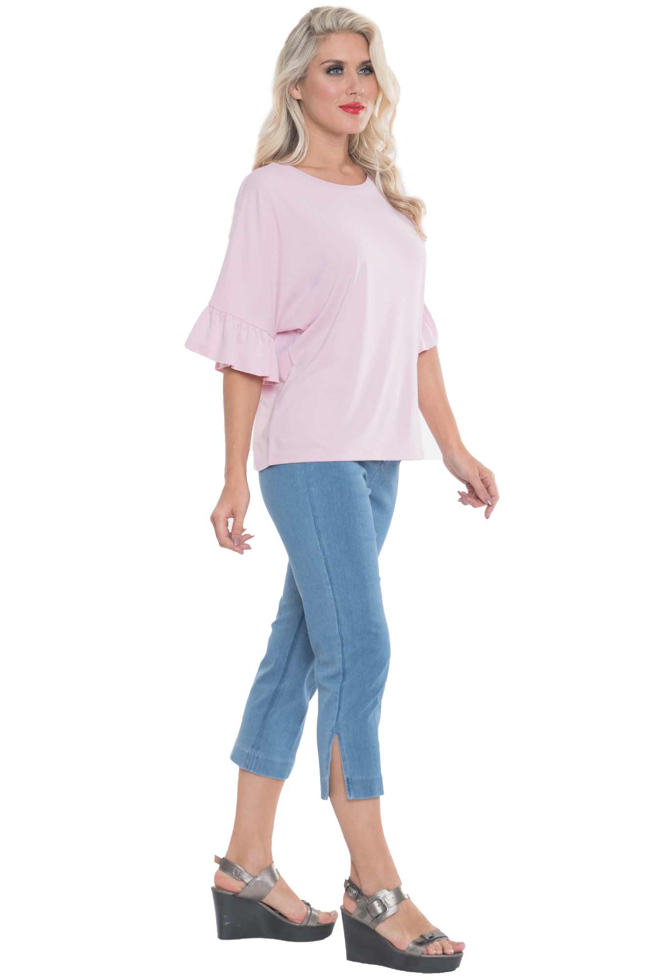 LIOR Women Cotton Denim Cropped Pant - Sidney