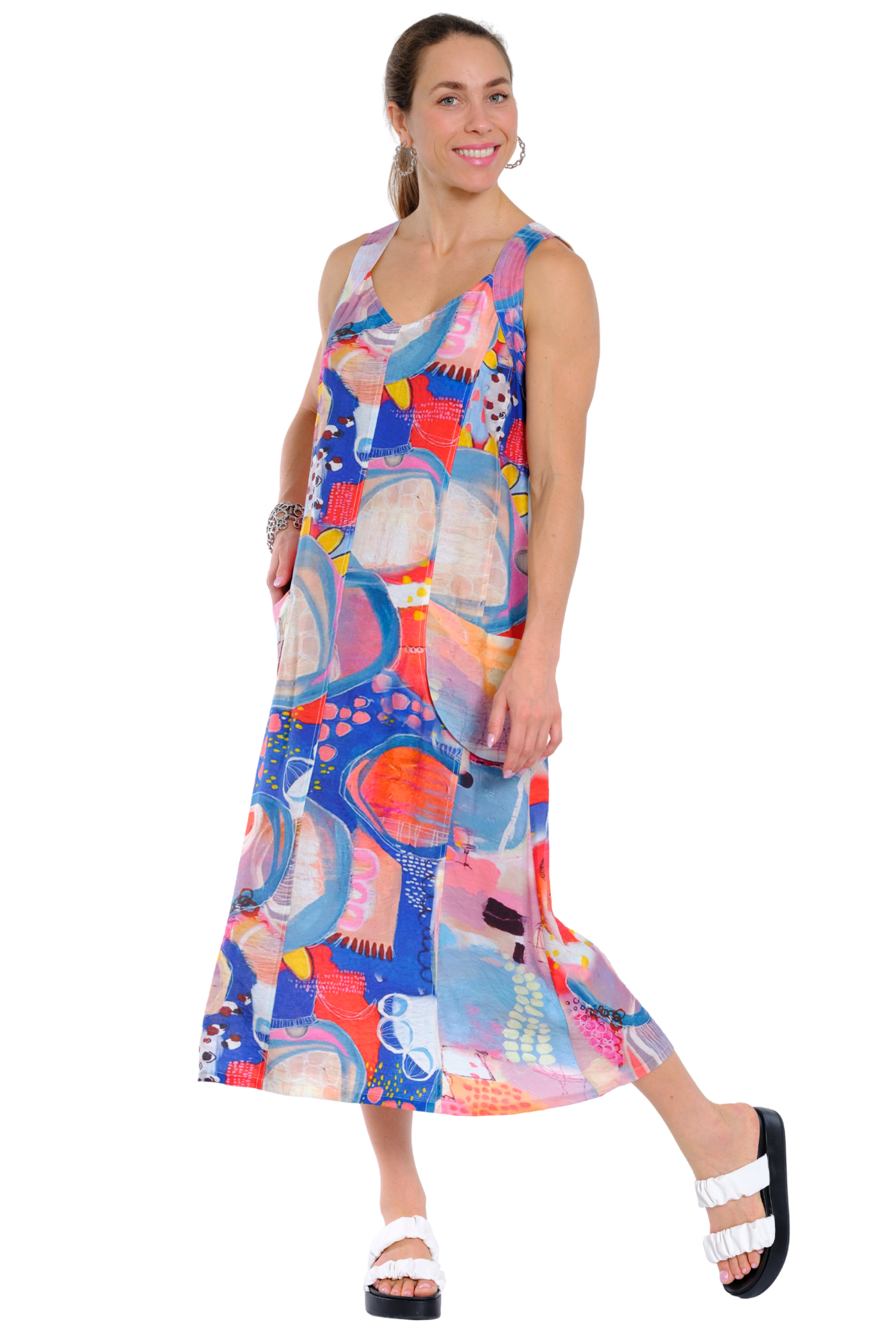 LIOR Women’s Sleeveless Abstract Maxi Dress for Women - "Maxine"