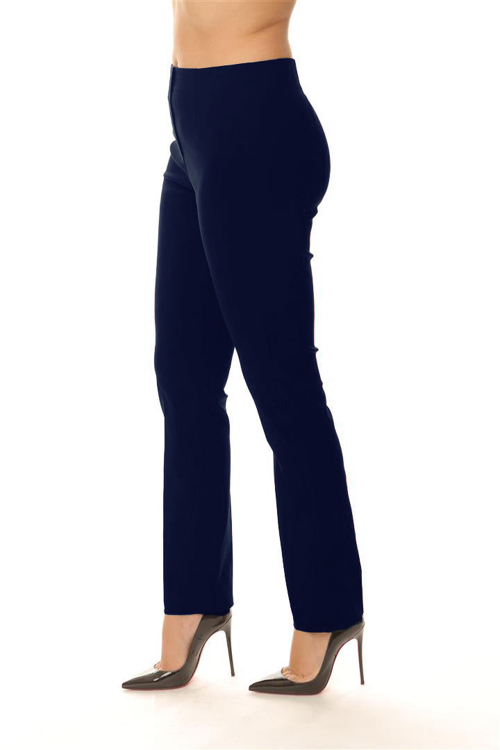 LIOR Women's Navy Classic Straight Leg Dress Pant-"Sammy"