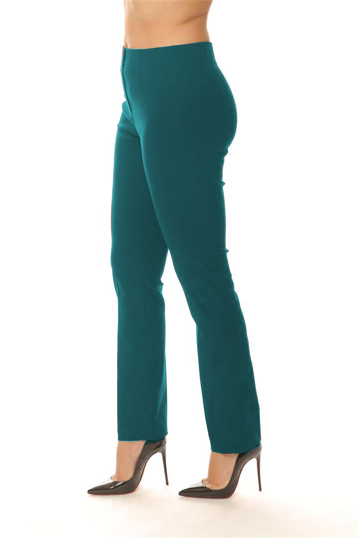 LIOR Women's Teal Classic Straight Leg Dress Pant-"Sammy"
