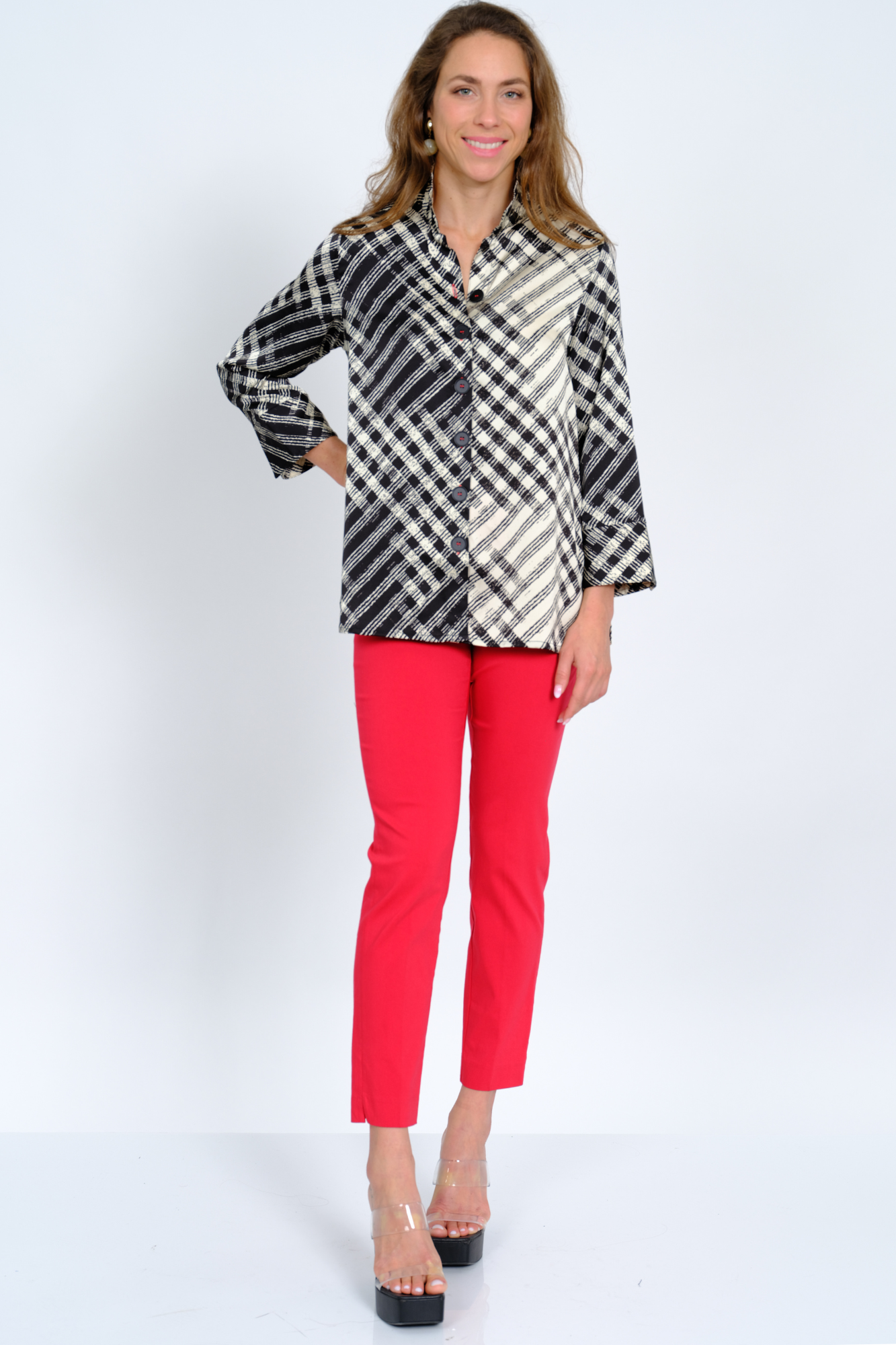LIOR Women's Cherry Color Dress Pants-"Sasha"