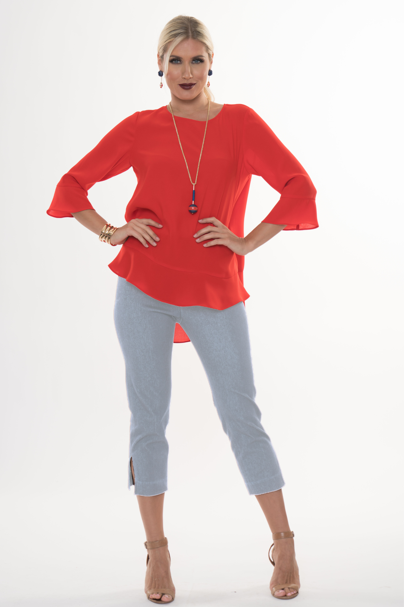 LIOR Women Cotton Denim Cropped Pant - Sidney