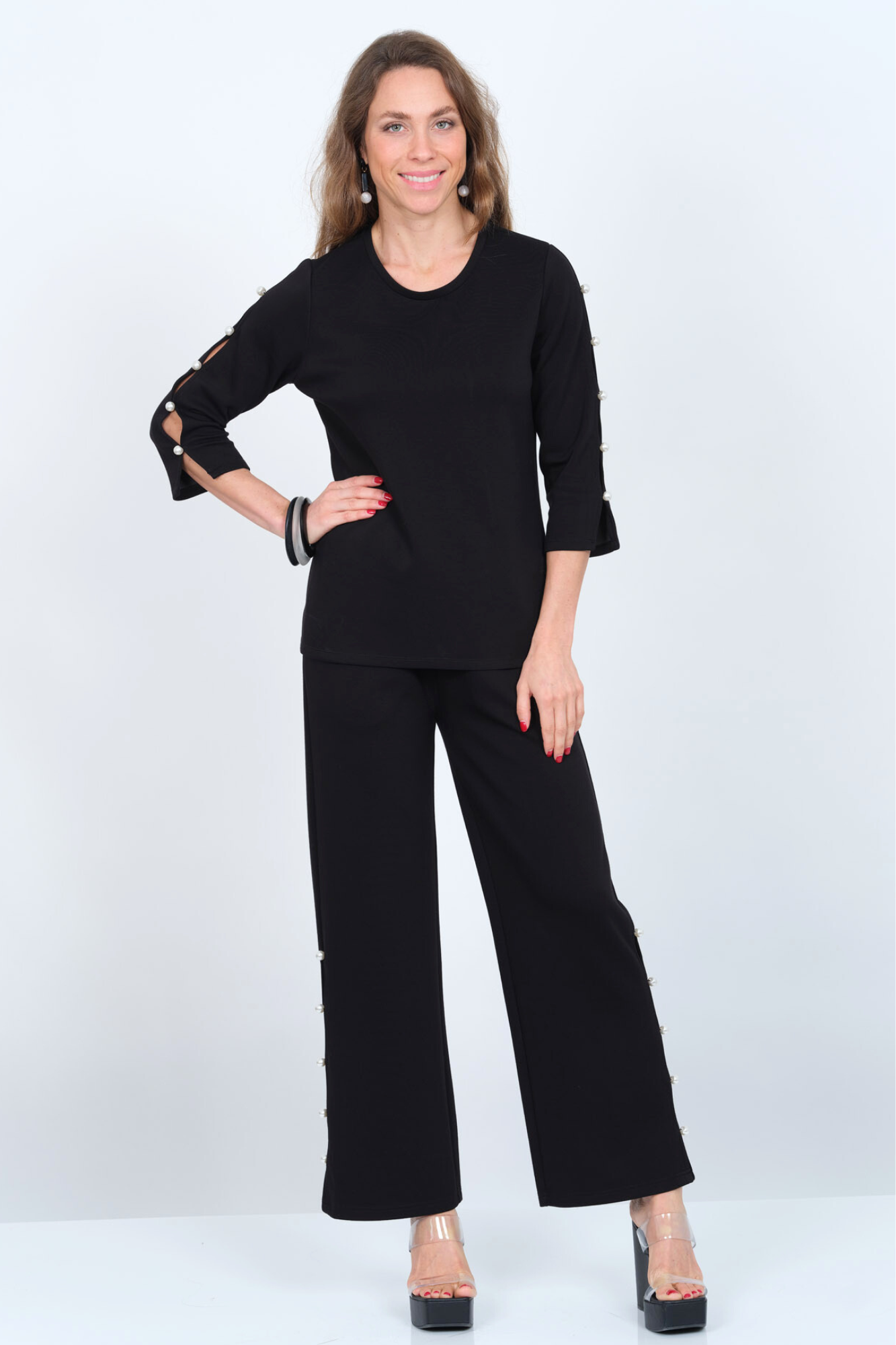 Wide Leg Flare Pants for Travel