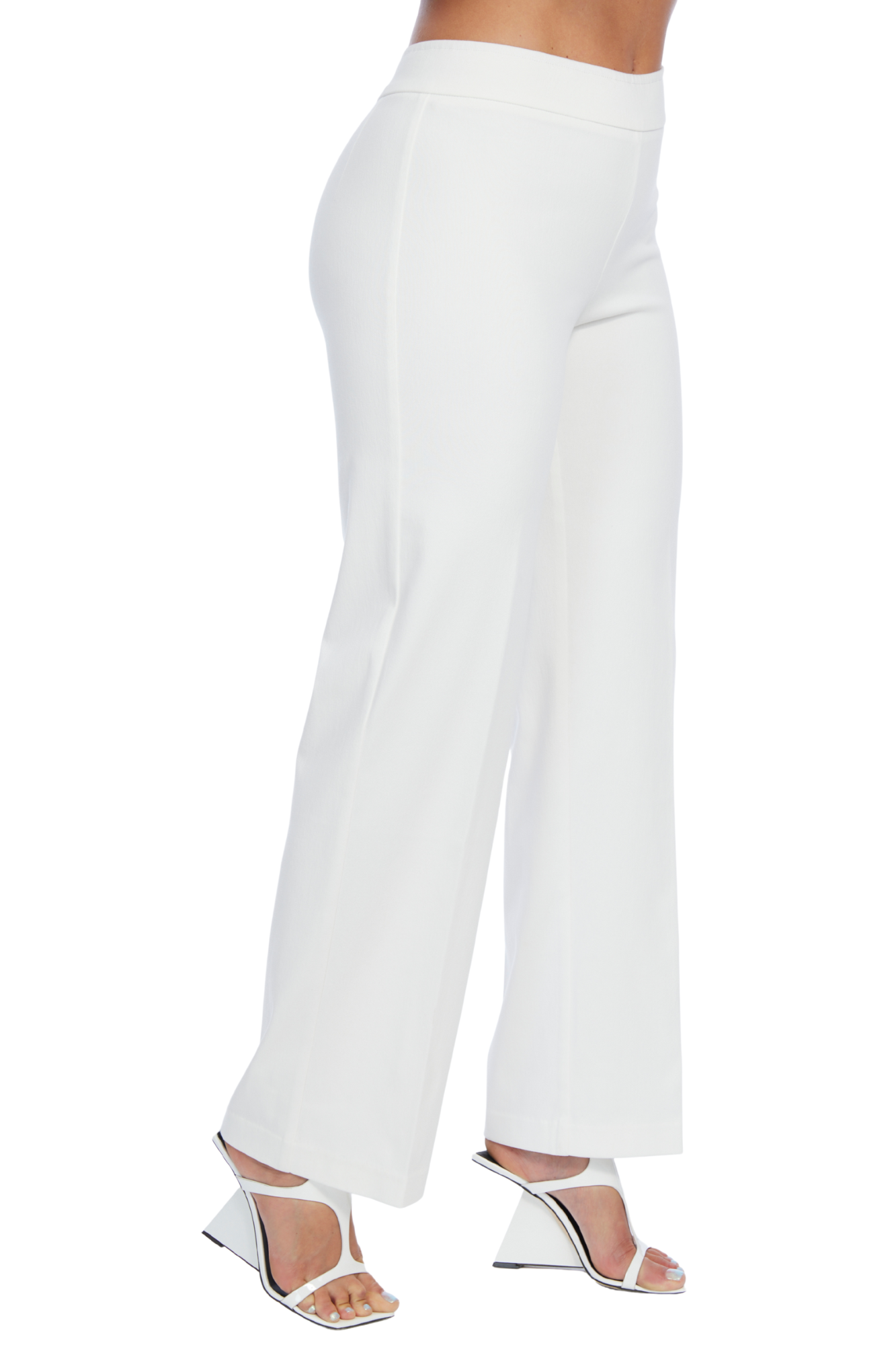 LIOR Women's Flare Leg Soft Twill White Denim Jean-"Stella"