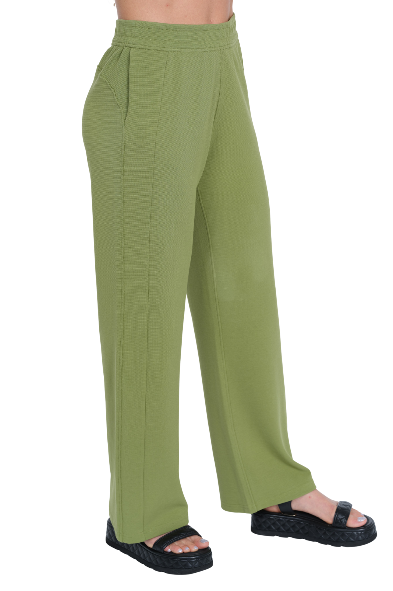 LIOR Women's Relaxed Leisure Straight Leg Pull On Pant With Pockets - "Zayda"