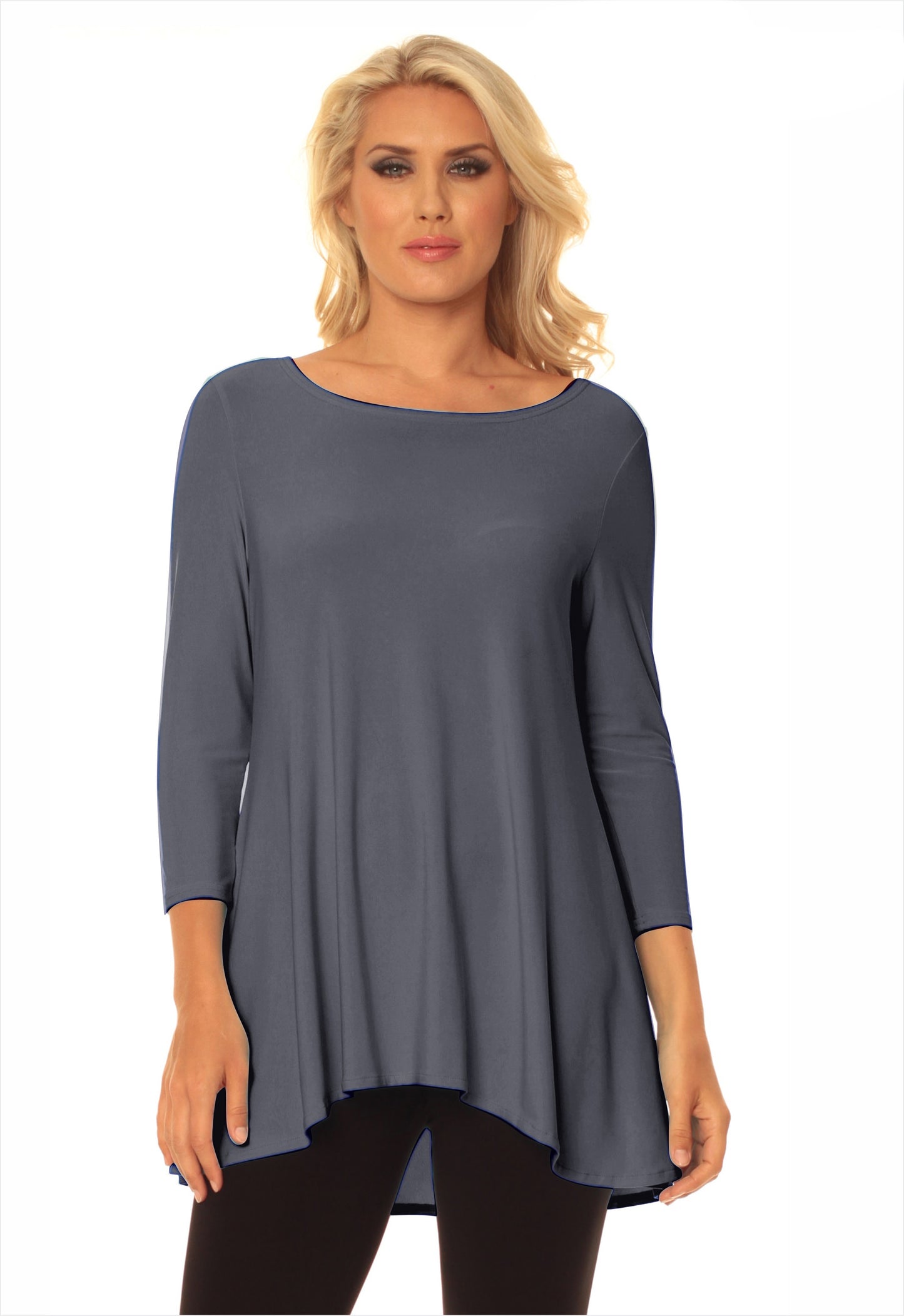 Women's High Low Tunic For Leggings - Neutral Colors