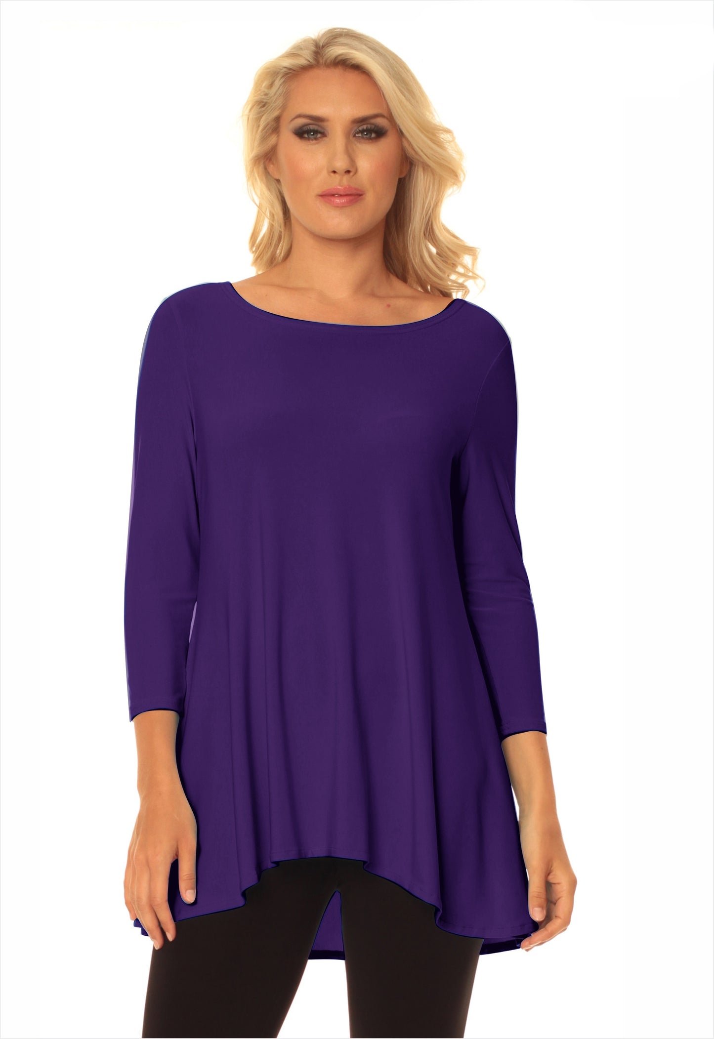 Women's High Low Tunic For Leggings - Neutral Colors