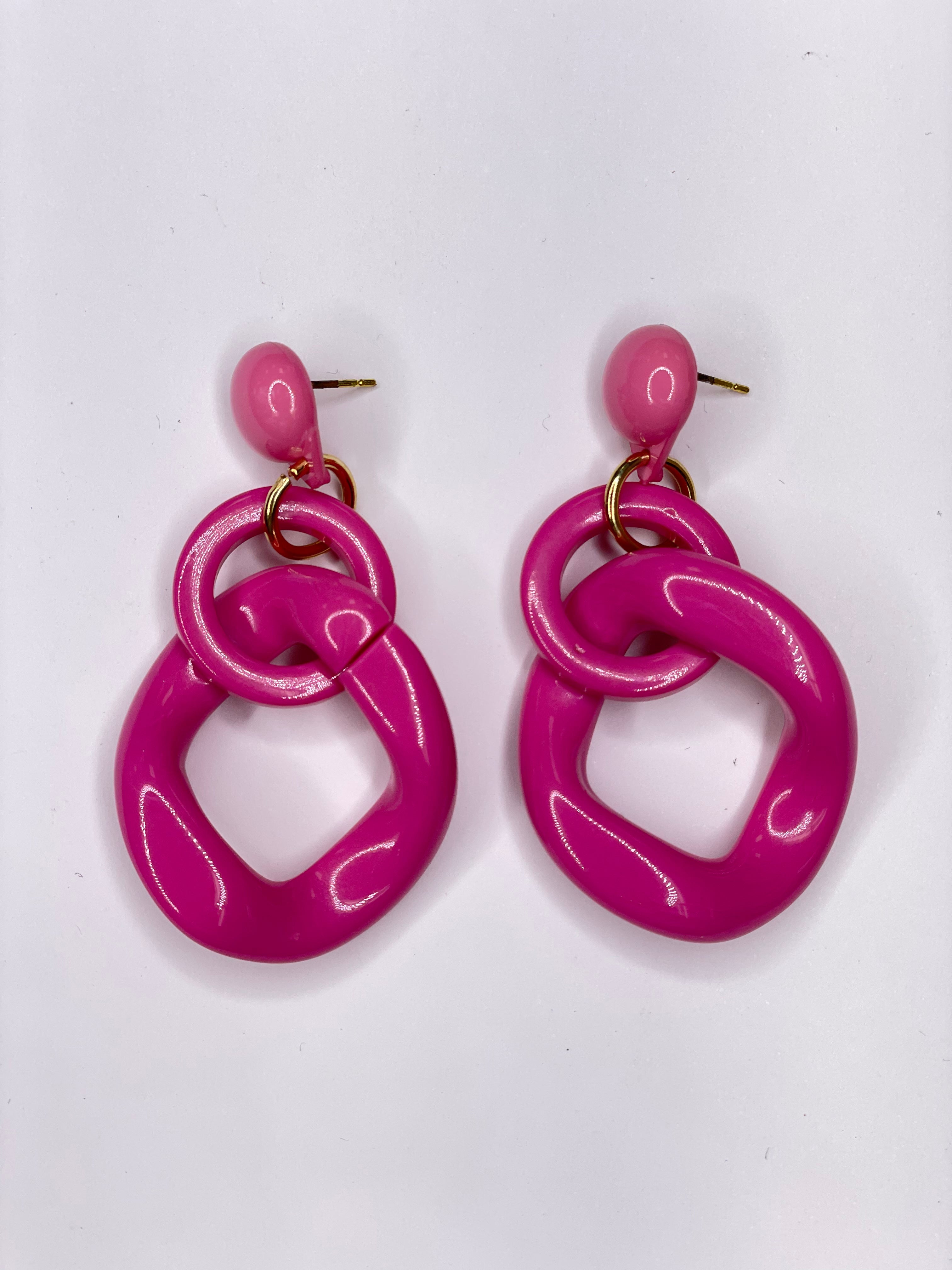 Stud Acrylic Earrings Made In Italy