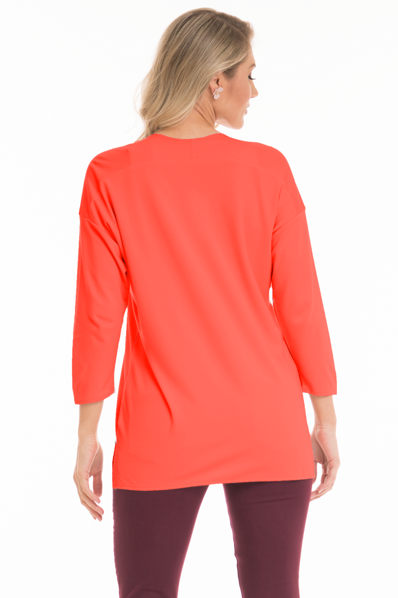 ZELDA CORAL PREMIUM KNIT 3/4 SLEEVE TOP LIOR