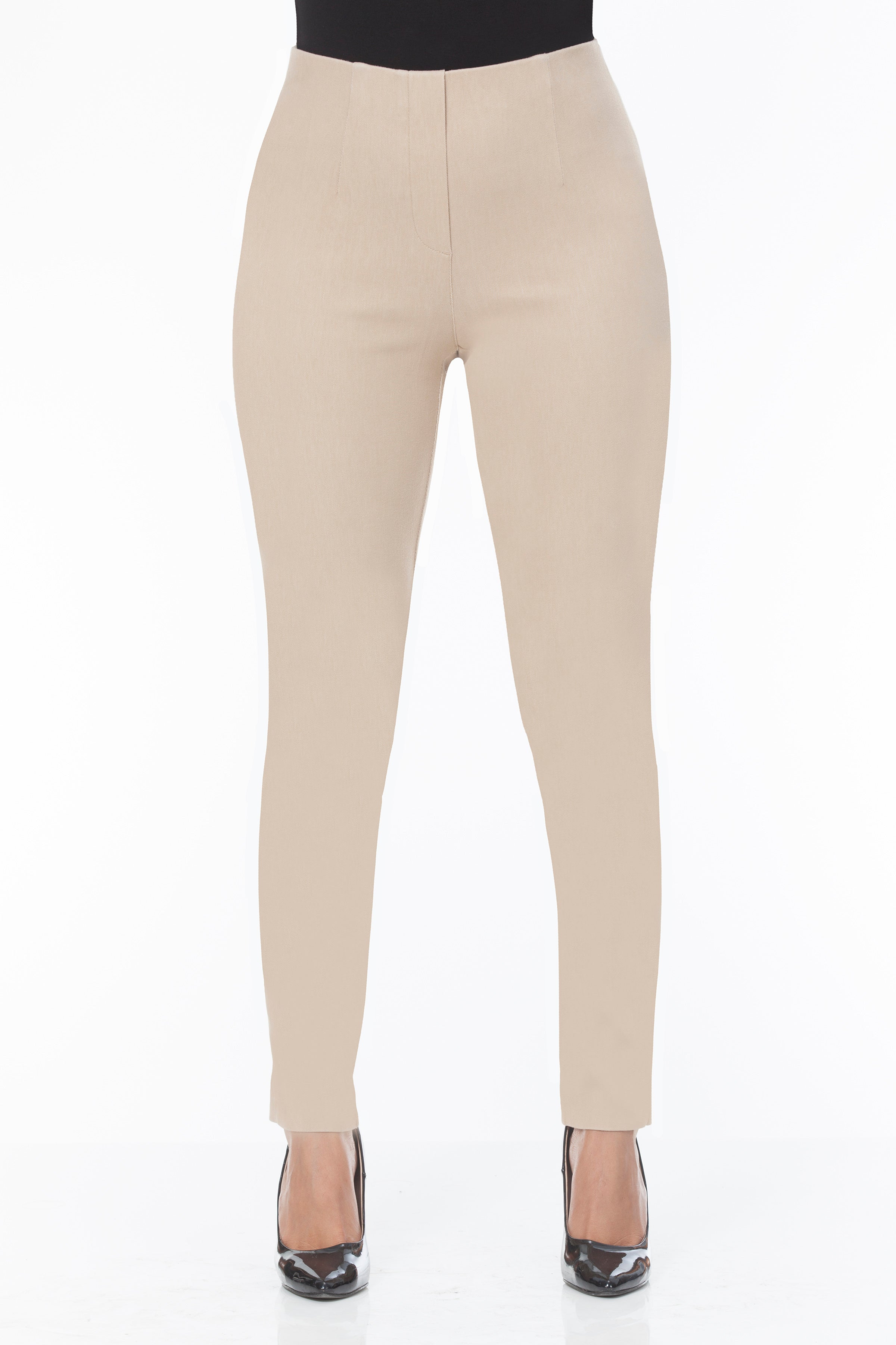 khaki tapered leg pants