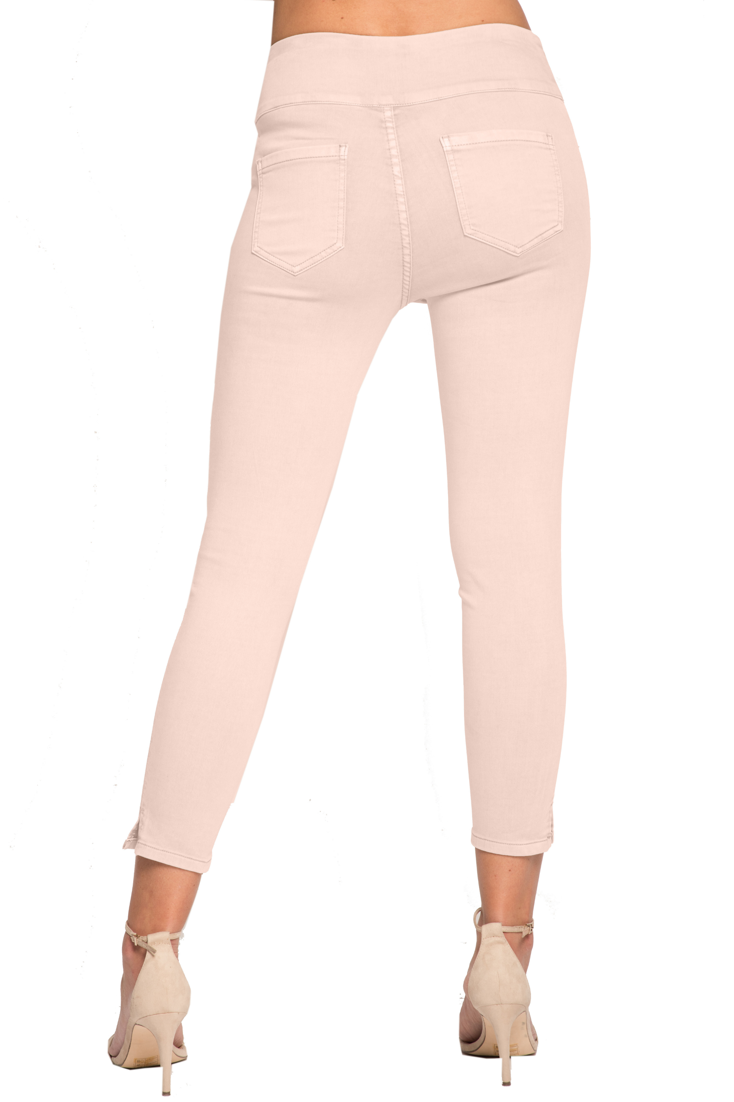 Petite Pull On Pants For Women Light Denim