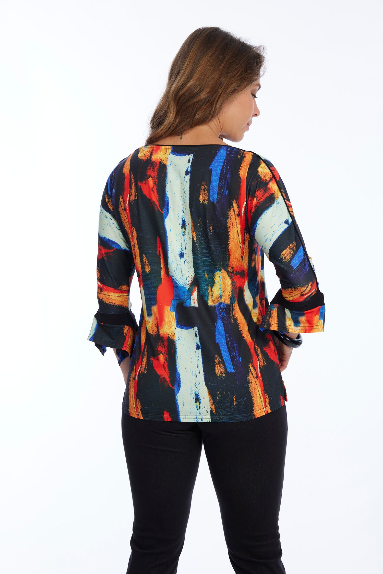 bell sleeve tunic top for women