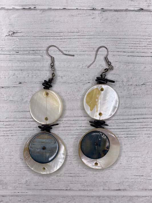 Alisha D Flow To Shine Earrings Coin Shell