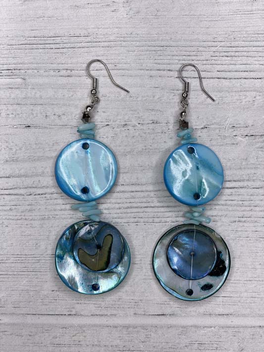 Alisha D Flow To Shine Earrings Coin Shell