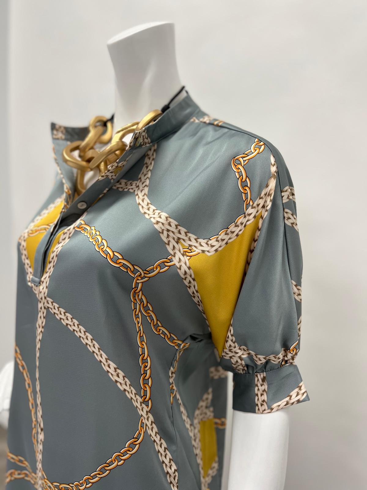 Chain Print Blouse