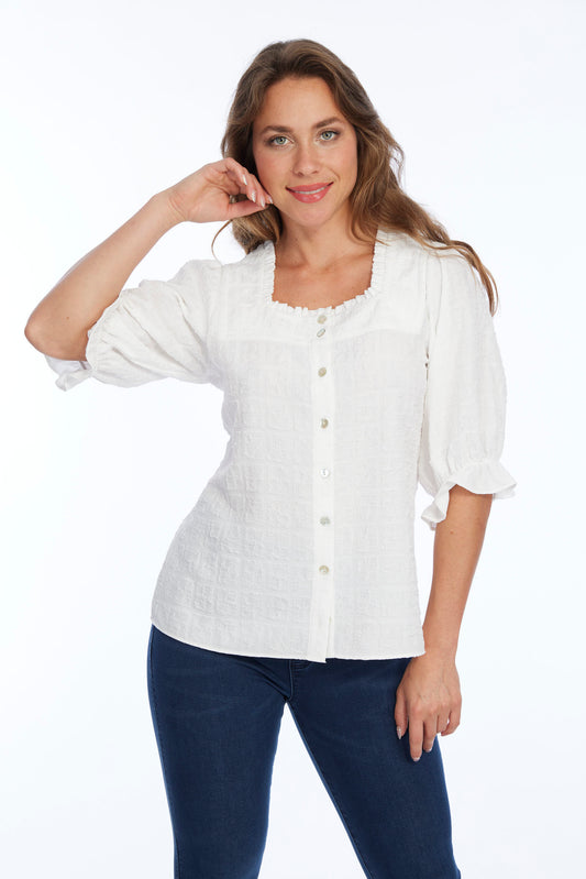 puff sleeve women's top