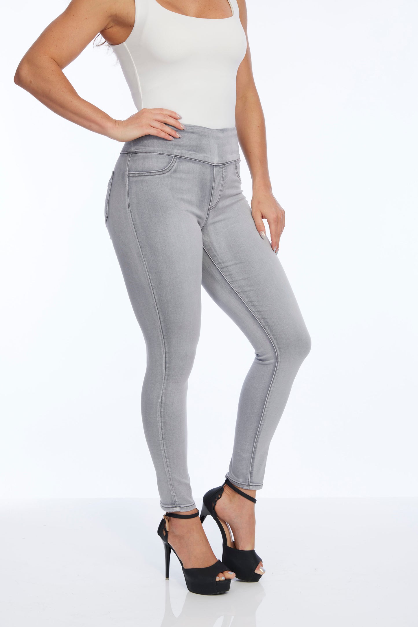 Concrete Grey Skinny Jeans LIOR | Jane