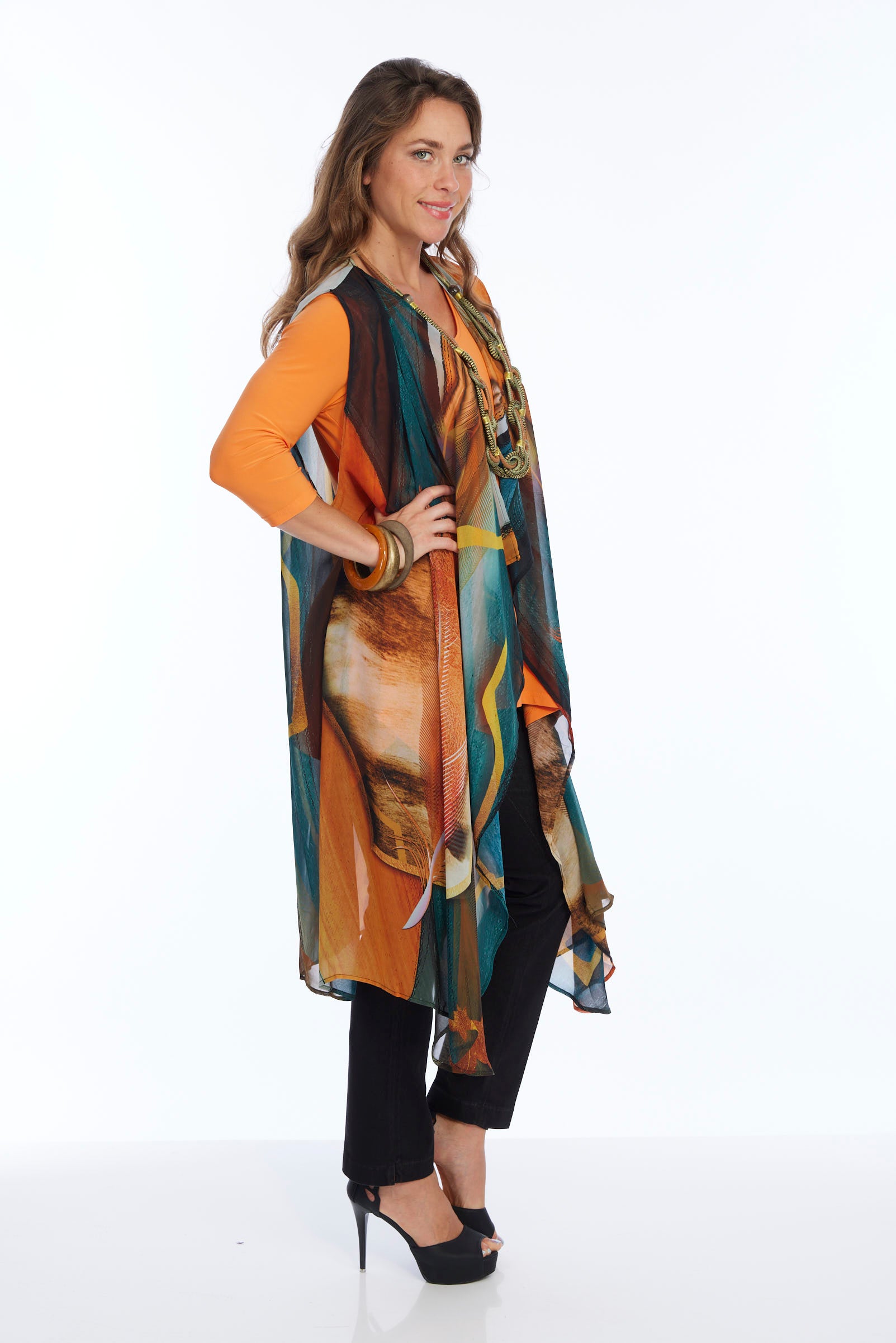 LIOR MILA Long Sheer Vest