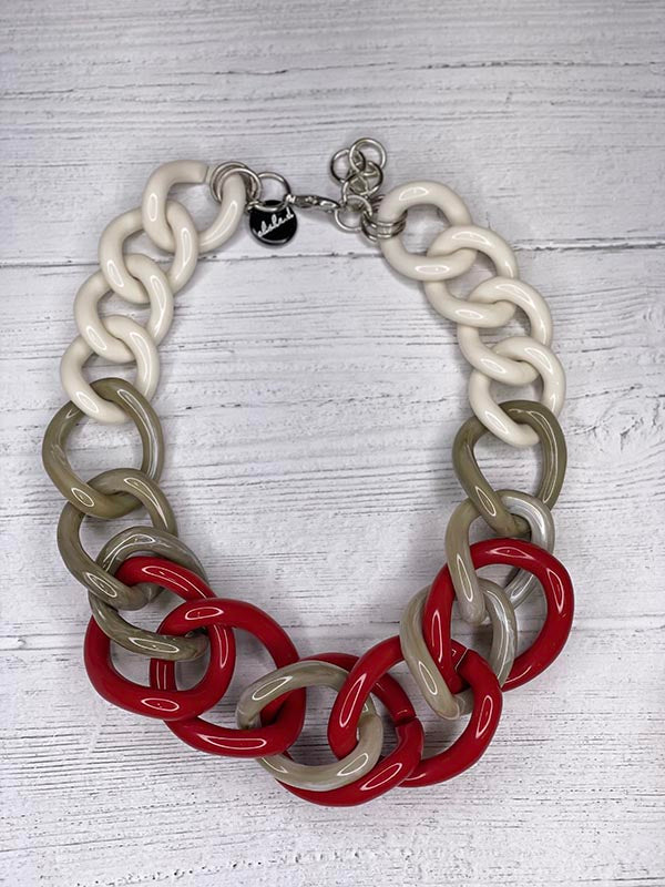 Alisha D Resin Chunky Statement Necklace Link Chain