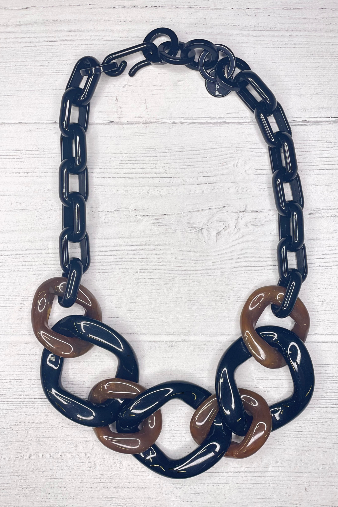 Alisha D Women's Chunky Resin Link Statement Necklace