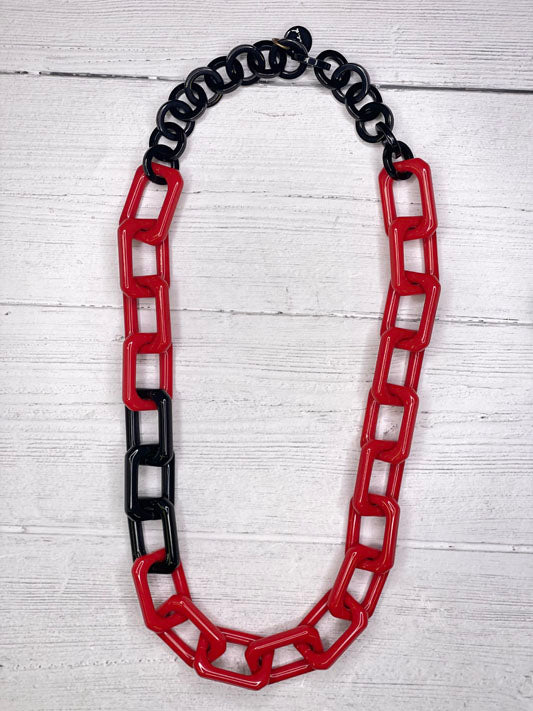 Alisha D Chunky Long Resin Statement Necklace