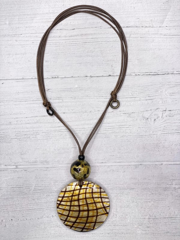 Alisha D Women's Necklace Resin Pendant Adjustable Cord