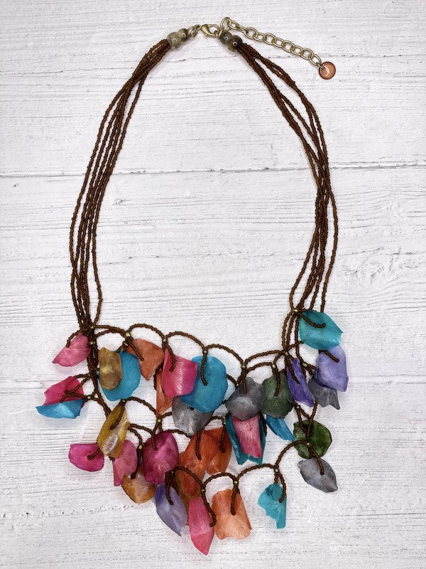 Alisha D Women's Multi Strand Statement Necklace Multicolor