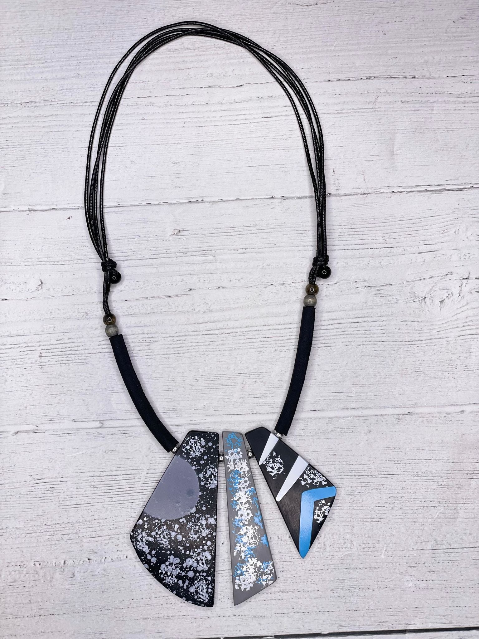 Alisha D Big Asymmetrical Pendant With Adjustable Cord