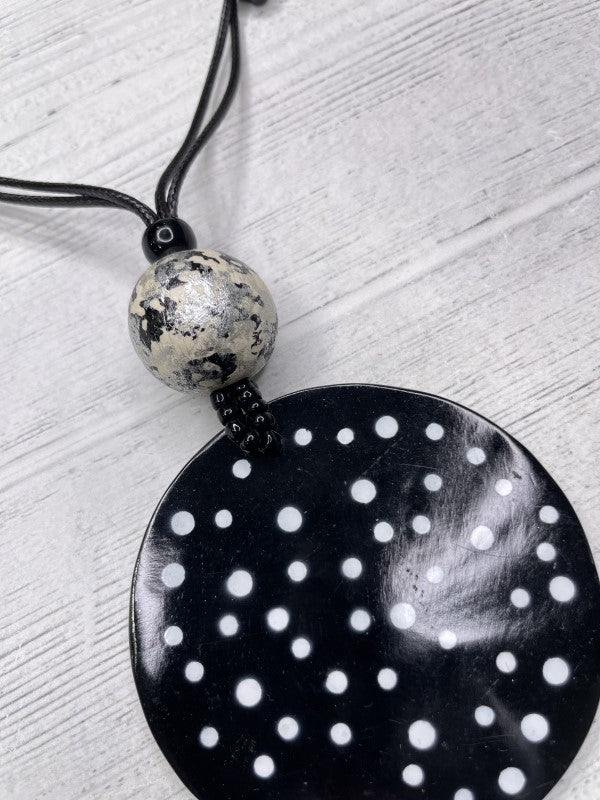 Alisha D Necklace Big Pendant Adjustable Cord