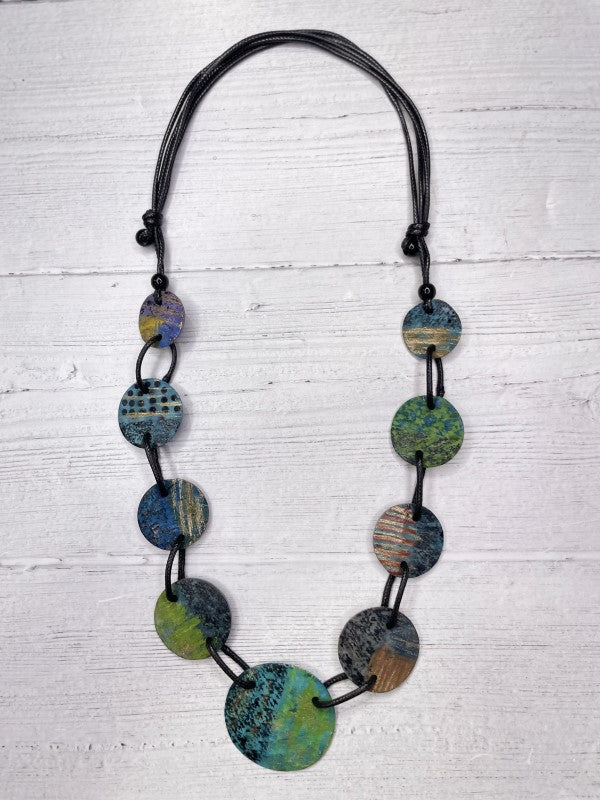 Alisha D Double Long Multi Hunter Green Statement Necklace