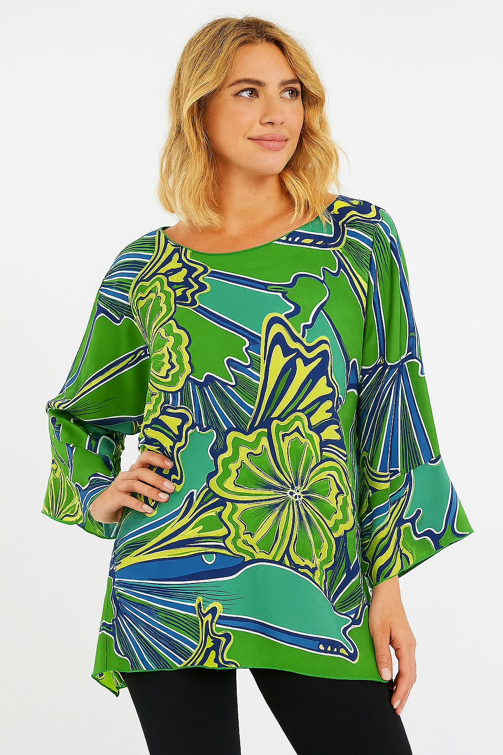 Lior One Size Fits All  Floral Print Tunic Top Women's