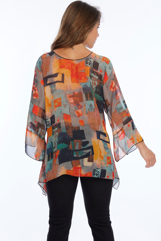 One Size Burnt Orange Blouse LIOR